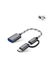 Usb to Type C Micro usb OTG Kablo 2 in 1 Yeni Nesil Bağlantı Tipleri usb Data Şarj Çeviricisi