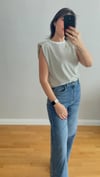 Basic Vatkalı Çizgili Kolsuz Tişört
