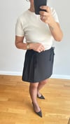 SİYAH PİLELİ ŞORT ETEK