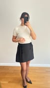 SİYAH PİLELİ ŞORT ETEK