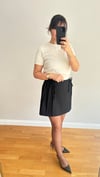 SİYAH PİLELİ ŞORT ETEK