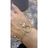 Lotus Aksesuar Anahtar Figürlü Star Motifli Altın Renk Bilezik