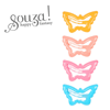 Hair clips Paulien butterfly (4 pcs/card, 1card)