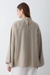 Kadın Hakim Yaka Pelerin Kollu Oversize Bluz
