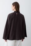 Kadın Hakim Yaka Pelerin Kollu Oversize Bluz