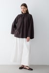 Kadın Hakim Yaka Pelerin Kollu Oversize Bluz