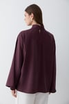 Kadın Hakim Yaka Pelerin Kollu Oversize Bluz