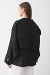 Kadın Oversize Kruvaze Yaka Kısa Trençkot