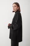 Kadın Siyah Oversize Balıkçı Yaka Triko Kazak & Beli Lastikli Pantolon Alt&Üst Takım
