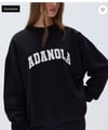 ADA Baskılı Oversize Sweatshirt Siyah