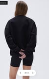 ADA Baskılı Oversize Sweatshirt Siyah