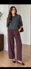 Darwil Nevrüllü Klasik Tensel Pantolon Bordo 