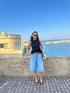 Kemer Detaylı Bermuda Jean Şort – Açık Mavi