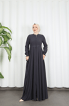  Beli Dantelli Mevlana Ferace Gri HNT7011