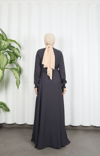  Beli Dantelli Mevlana Ferace Gri HNT7011