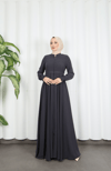  Beli Dantelli Mevlana Ferace Gri HNT7011