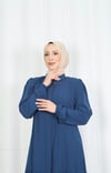 3 Katlı Çingene Ferace  İndigo   HNT7064