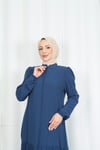 3 Katlı Çingene Ferace  İndigo   HNT7064