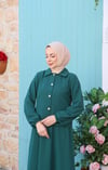 Ceketi Düğmeli Jile Elbise Zümrüt  HNT8590