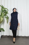 Düğmeli Kapitone  Tesettür Yelek Lacivert HNT8521