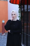 İçi Yarım Kol  Umre Takımı Siyah  HNT7050