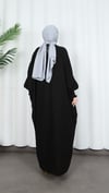 Yarasa Kol Taşlı Elbise Siyah HNT8526