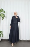 Ceketli Jile Elbise Tansel Kot Takım Lacivert  HNT8552