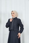Ceketli Jile Elbise Tansel Kot Takım Lacivert  HNT8552