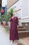 Yandan Bağlamalı Düğme Detaylı Elbise  Bordo HNT8566