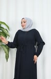 Eteği Ve Kolu  Fırfırlı Ferace Lacivert HNT7129