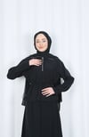 Fermuar Detaylı Beli Ayarlanabilir Tesettür Etekli Takım HNT8598