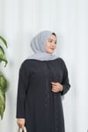 Kolları Taşlı Büyük Beden İkili Takım  Anne Takımı  Gri   HNT7097