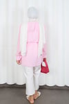 Bebe Yaka Dantel Detaylı Bağcıklı Tunik HNT2133 Pembe 