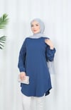 Kolu Taş Detaylı Tunik İndigo  HNT7518
