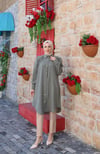 Uzun Düğmeli Tunik Haki   HNT8533