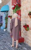 Uzun Düğmeli Tunik Kahve HNT8533