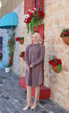 Uzun Düğmeli Tunik Kahve HNT8533