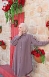 Uzun Düğmeli Tunik Kahve HNT8533