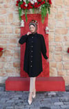 Uzun Düğmeli Tunik Siyah HNT8533