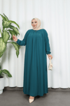Yakadan Pileli Yarım Mevlana Ferace MİNT YEŞİLİ  HNT7063