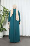 Yakadan Pileli Yarım Mevlana Ferace MİNT YEŞİLİ  HNT7063