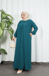 Yakadan Pileli Yarım Mevlana Ferace MİNT YEŞİLİ  HNT7063