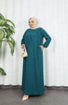 Yakadan Pileli Yarım Mevlana Ferace MİNT YEŞİLİ  HNT7063