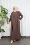 Yakadan Pileli Yarım Mevlana Ferace VİZYON  HNT7063
