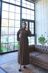 Yandan Bağlamalı  Tesettür Elbise Kahve  HNT010