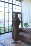 Yandan Bağlamalı  Tesettür Elbise Kahve  HNT010