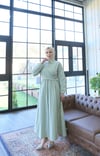 Yandan Bağlamalı  Tesettür Elbise Mint HNT010