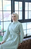Yandan Bağlamalı  Tesettür Elbise Mint HNT010