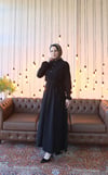 Yandan Bağlamalı  Tesettür Elbise Siyah HNT010