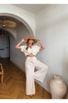 LİNA BÜZGÜLÜ CROP PANTOLON TAKIM